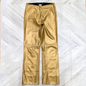 Vintage Y2K Gold PVC‎ Low Rise Pants